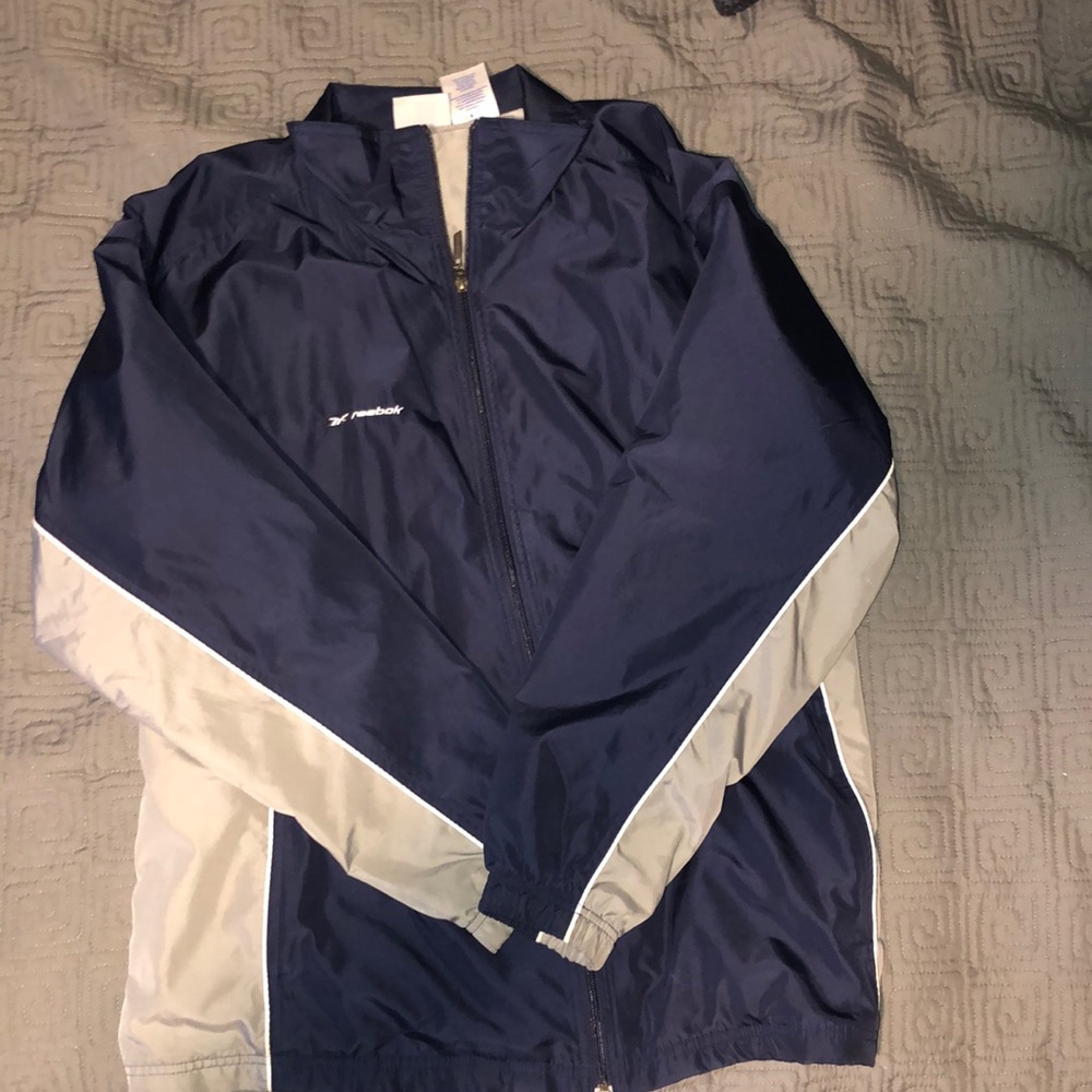 Navy blue Reebok windbreaker